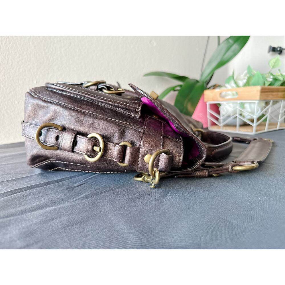 Coach Vintage Legacy Metallic Bronze Leather Pocket Tote Bag 12655 - Picture 8 of 15